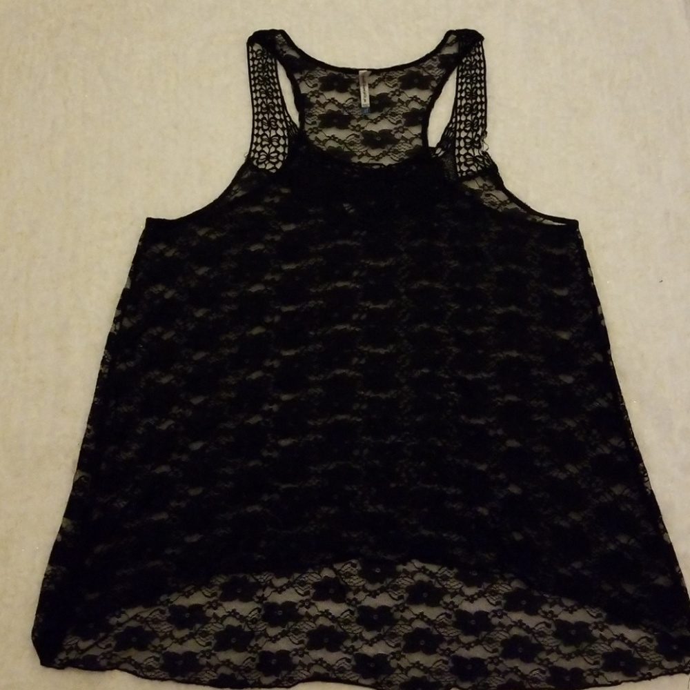 Black Lace Wallflower Shirt